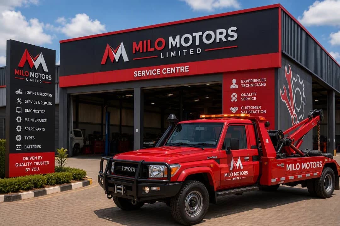 The Milo Motors service centre and team